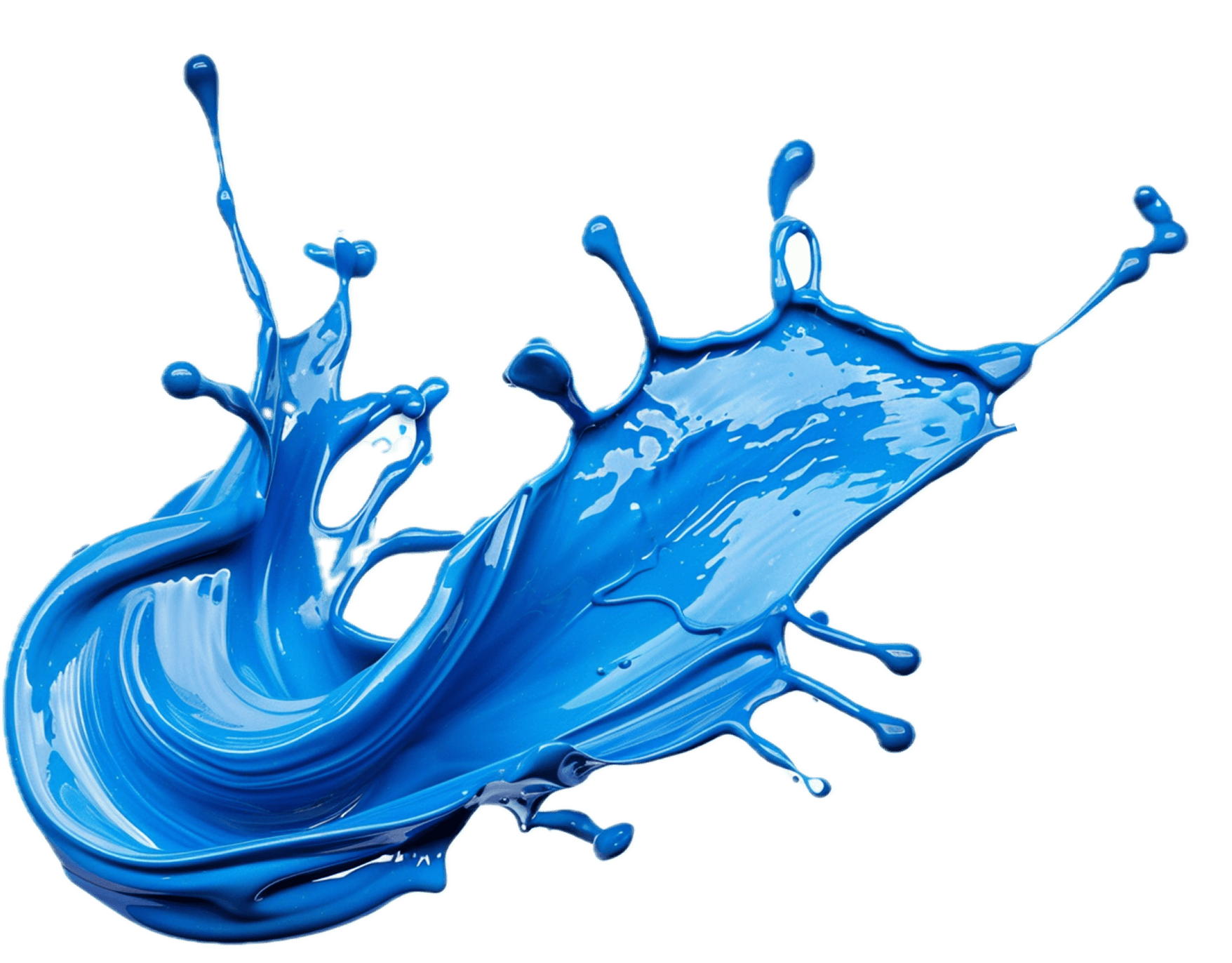 blue paint splash